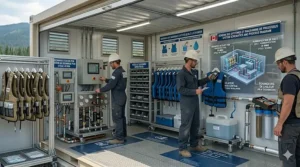 Diagram of an ice vest with removable gel packs, highlighting rapid cooling benefits for short-duration high-heat tasks.