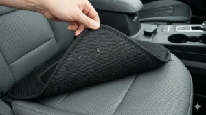 Anti-slip base of the car seat cooling pad. | Base antidérapante du coussin de siège rafraîchissant.