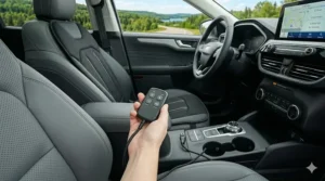 Easy 12V power connection for car seat cooling pad. | Branchement 12V facile pour coussin rafraîchissant.