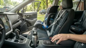 Universal fit cooling car seat pad compatible with most Canadian vehicles.