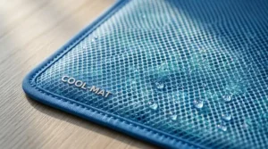 Close up of durable cooling mat fabric for dogs.