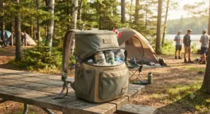 A lightweight backpack cooler for festivals and weekend camping trips across Canadian provincial parks.