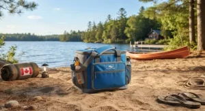 A lightweight beach cooler suitable for camping trips, cottage getaways, and lake days across Canada under $80 CAD.